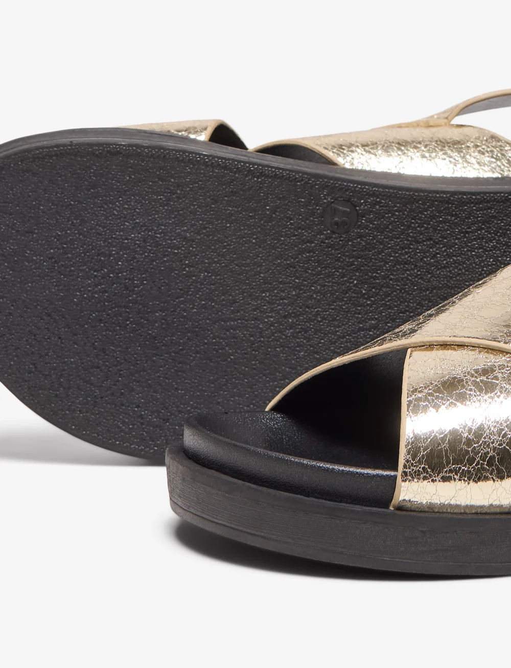 ONLY - ONLMINNIE-2 PU SLINGBACK SANDAL NOOS - flache sandalen - gold colour - 4