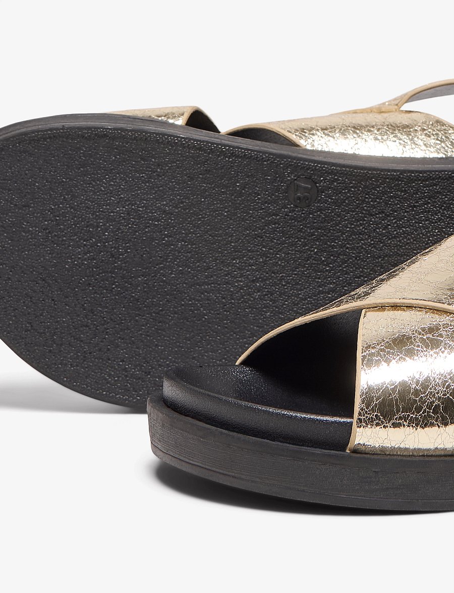 ONLY - ONLMINNIE-2 PU SLINGBACK SANDAL NOOS - flache sandalen - gold colour - 4