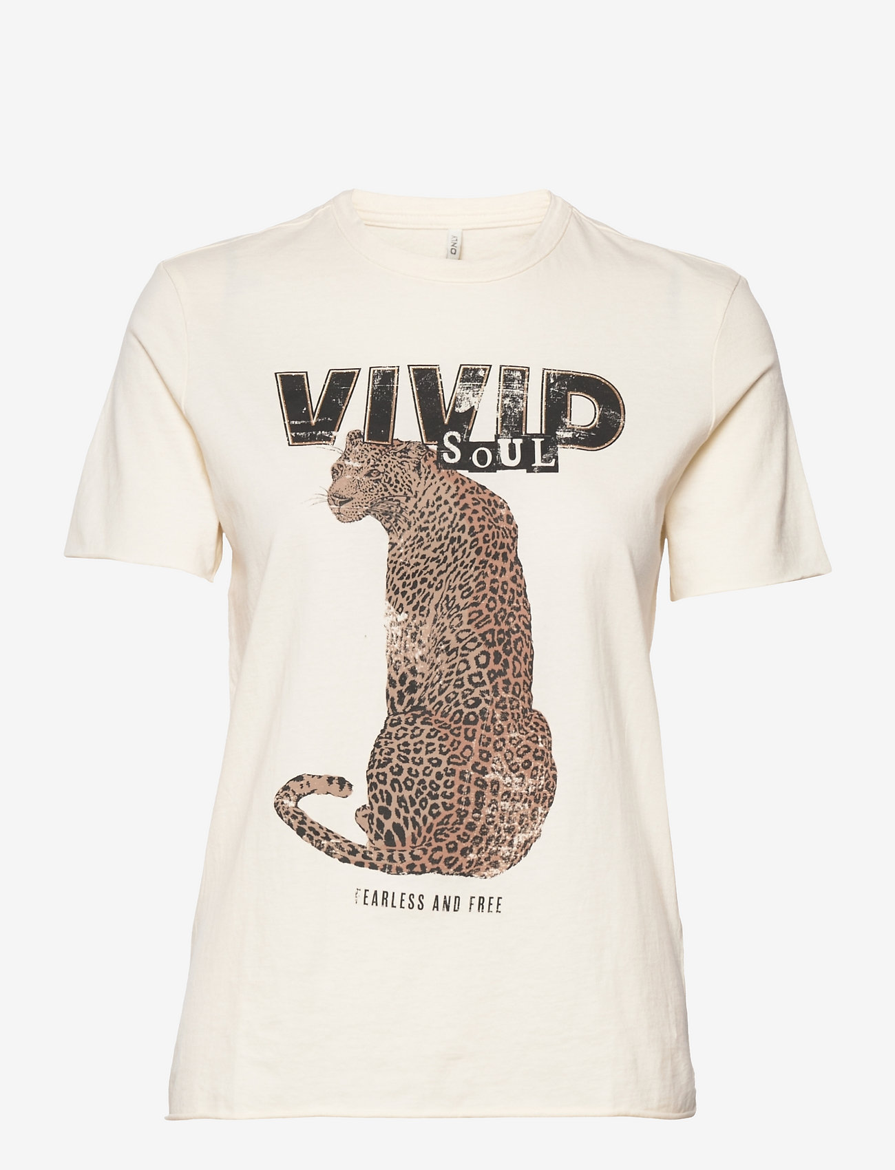 ONLLUCY REG CHEETAH S/S TOP JRS - TOFU