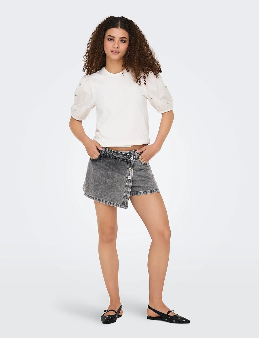 ONLY - ONLLESLY REG LB DNM SKORT BJ NOOS - jeansröcke - light grey denim - 3