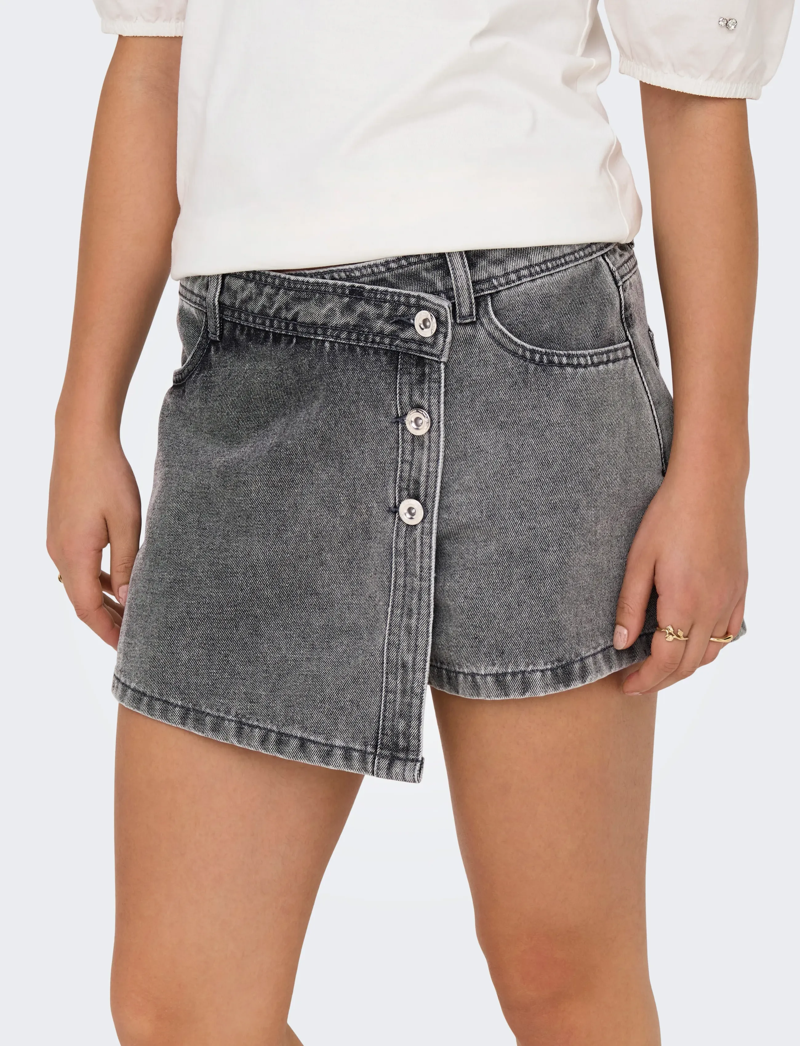 ONLY - ONLLESLY REG LB DNM SKORT BJ NOOS - denimnederdele - light grey denim - 4