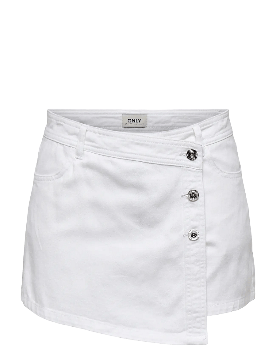 ONLY - ONLLESLY REG LB DNM SKORT BJ NOOS - jeansröcke - white denim - 1