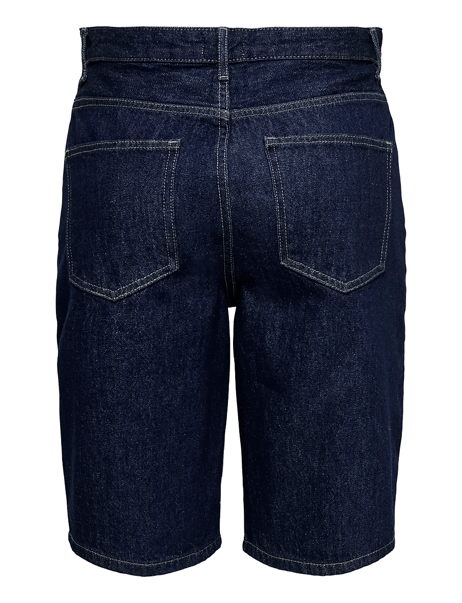 ONLY - ONLSONNY HW WIDE DNM SHORTS NOOS - jeansshorts - dark blue denim - 2