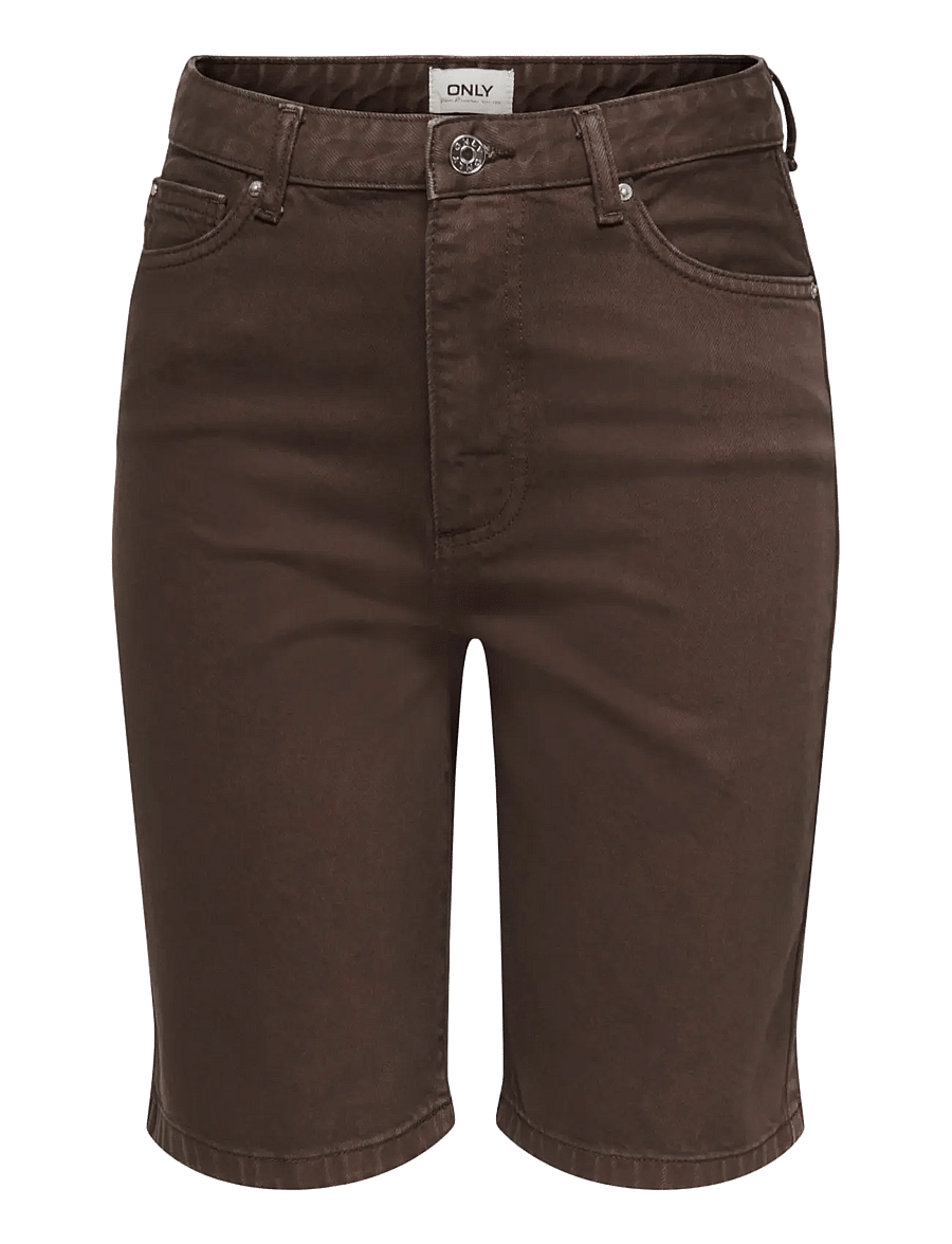 ONLY - ONLSONNY HW WIDE DNM SHORTS NOOS - jeansshorts - dark brown denim - 0