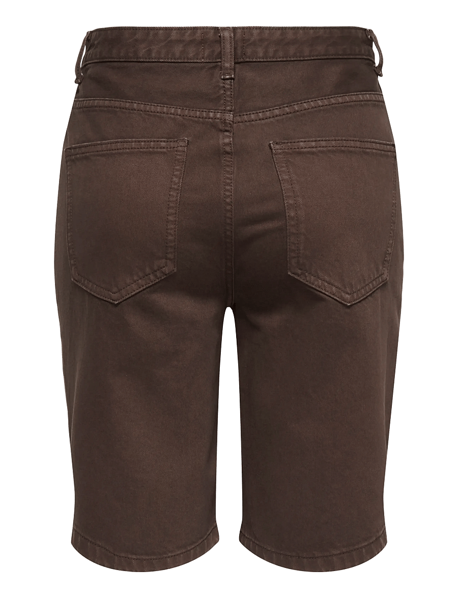 ONLY - ONLSONNY HW WIDE DNM SHORTS NOOS - jeansshorts - dark brown denim - 1