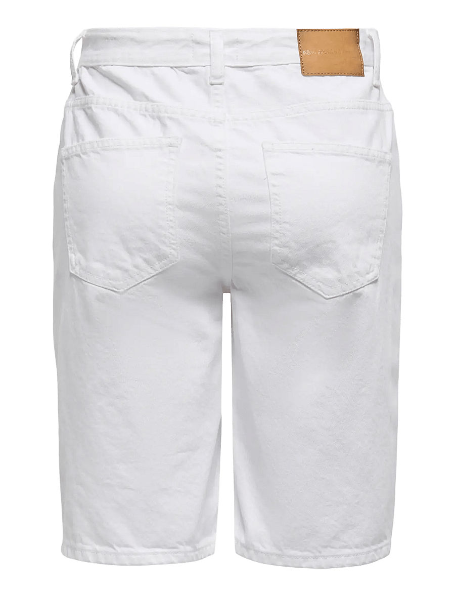 ONLY - ONLSONNY HW WIDE DNM SHORTS NOOS - jeansshorts - white - 2