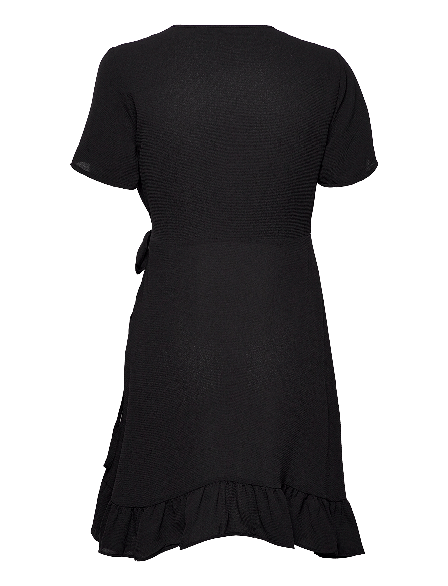 ONLY - ONLNOVA LUX S/S MARLIE WRAP DRESS SOLID - black - 1