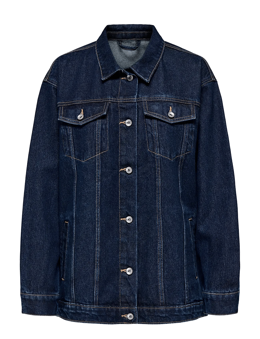ONLY - ONLJAGGER LS OVERSIZED DNM JACKET - jeansjacken - dark blue denim - 1