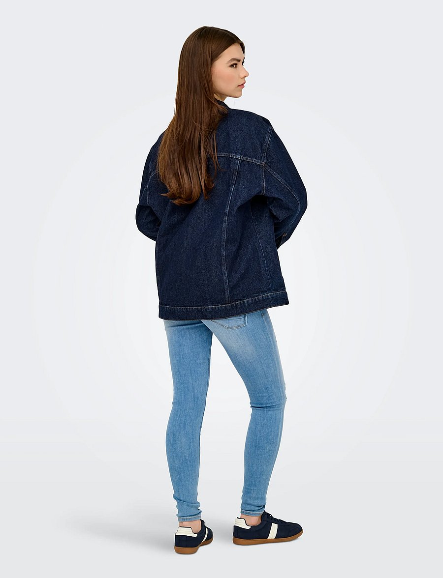 ONLY - ONLJAGGER LS OVERSIZED DNM JACKET - jeansjacken - dark blue denim - 3