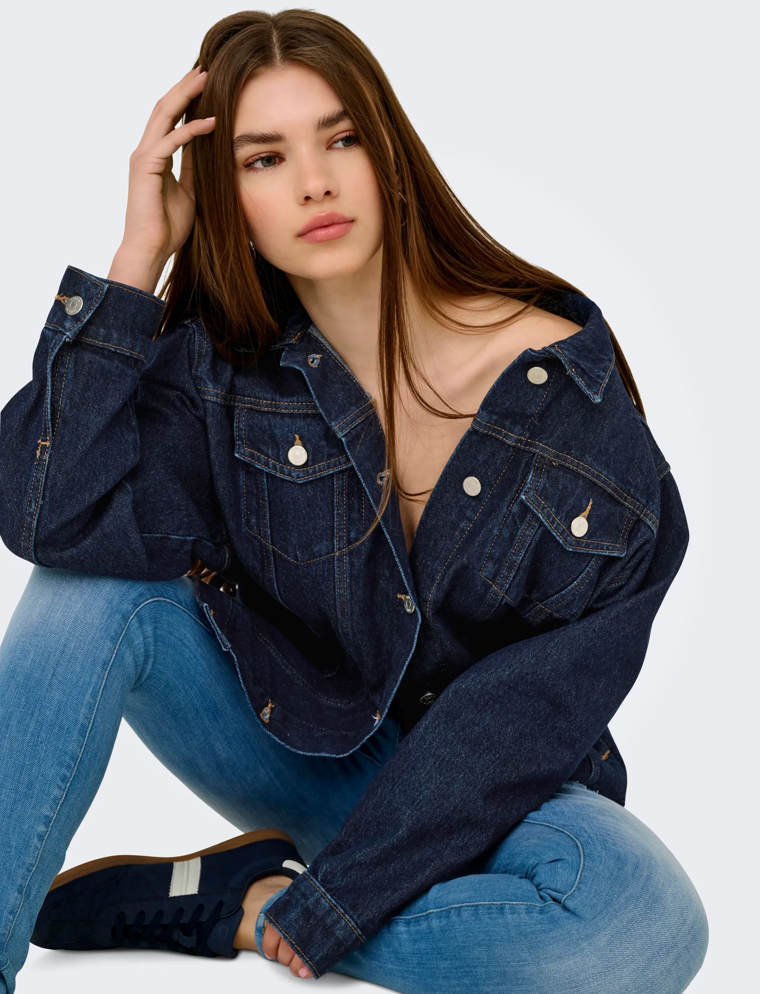 ONLY Onljagger Ls Oversized Dnm Jacket jeansjackor dam – bild 5