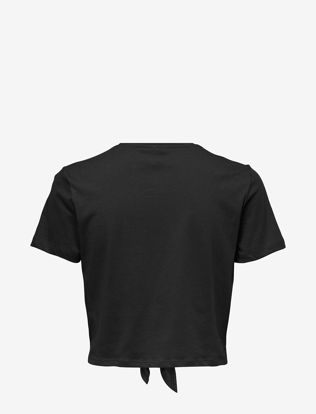 ONLY - ONLMAY LIFE S/S SHORT KNOT TOP BOX JRS - crop tops - black - 2
