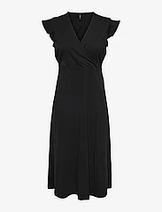 ONLY - ONLMAY LIFE S/L WRAP MIDI DRESS JRS NOOS - wrap dresses - black - 0