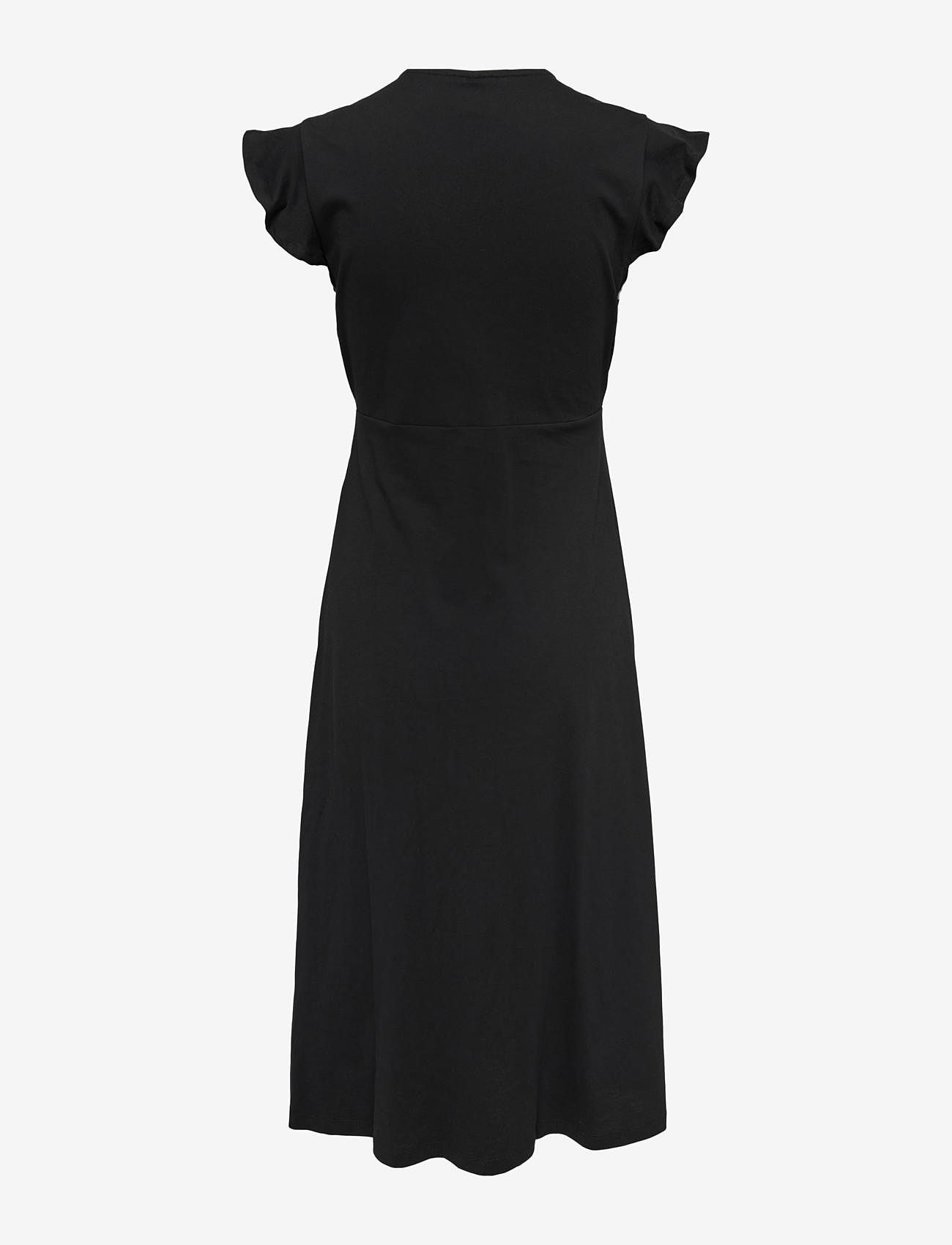 ONLY - ONLMAY LIFE S/L WRAP MIDI DRESS JRS - sommarklänningar - black - 2