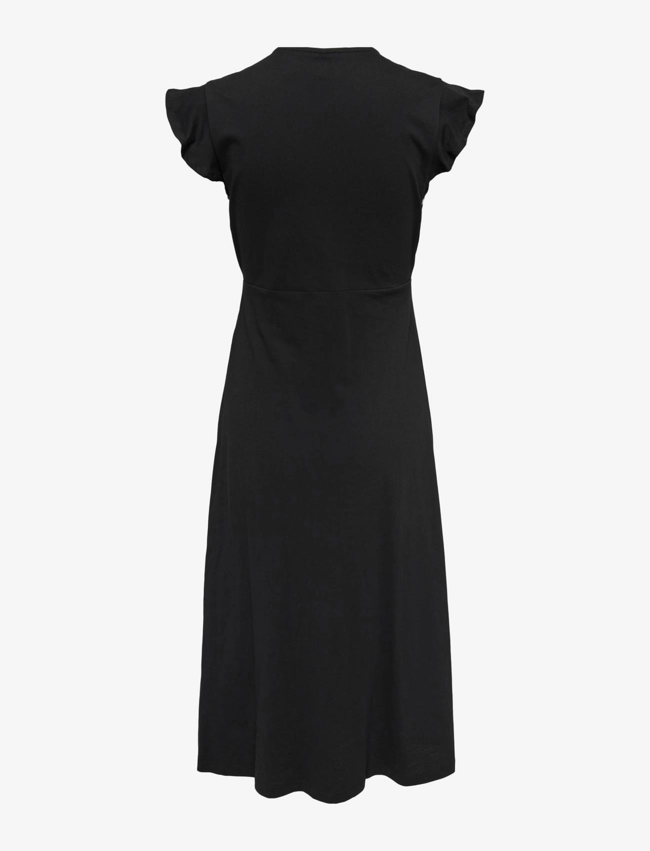 ONLY - ONLMAY LIFE S/L WRAP MIDI DRESS JRS - kesämekot - black - 2