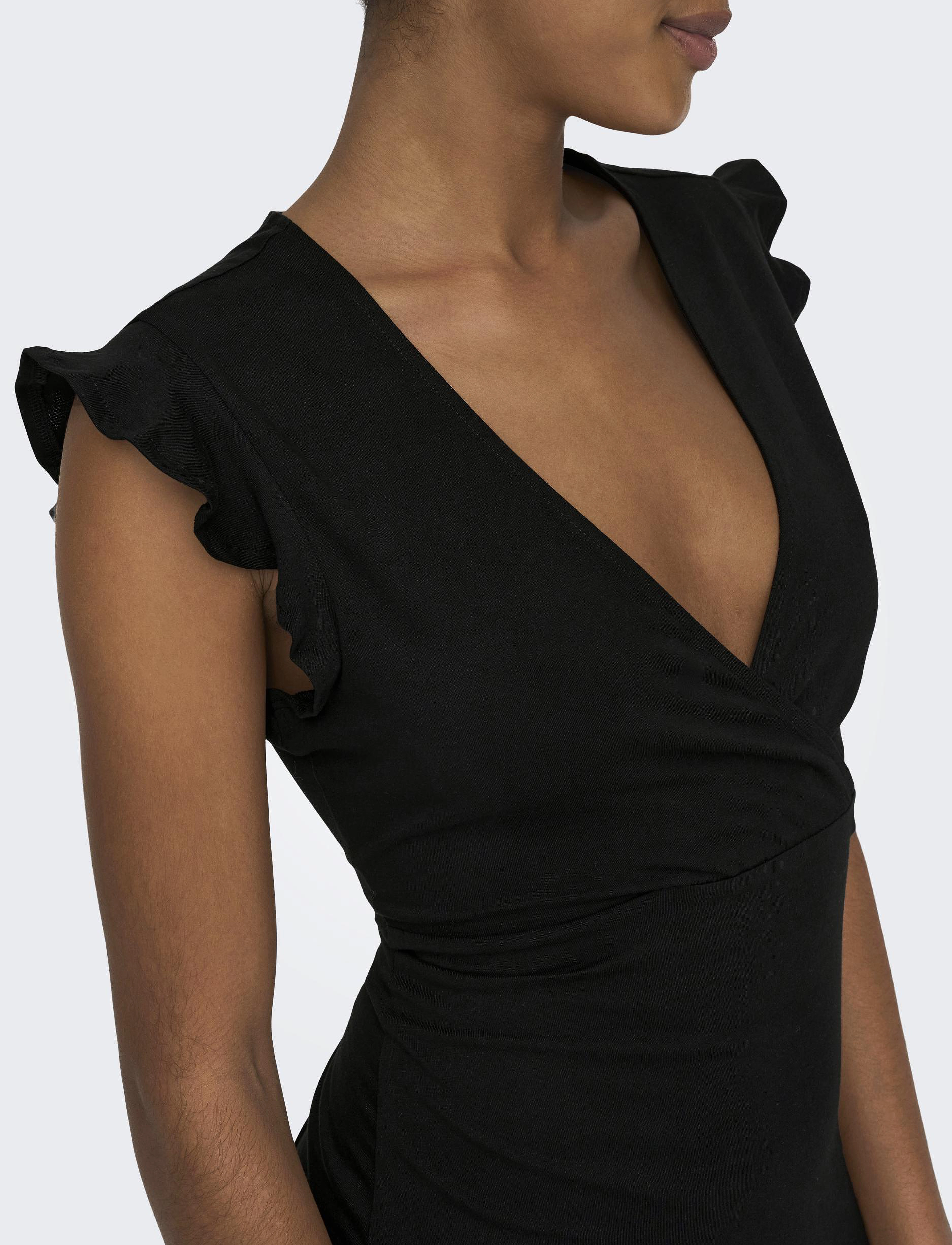 ONLY Onlmay Life S/L Wrap Midi Dress Jrs midiklänningar dam – bild 5