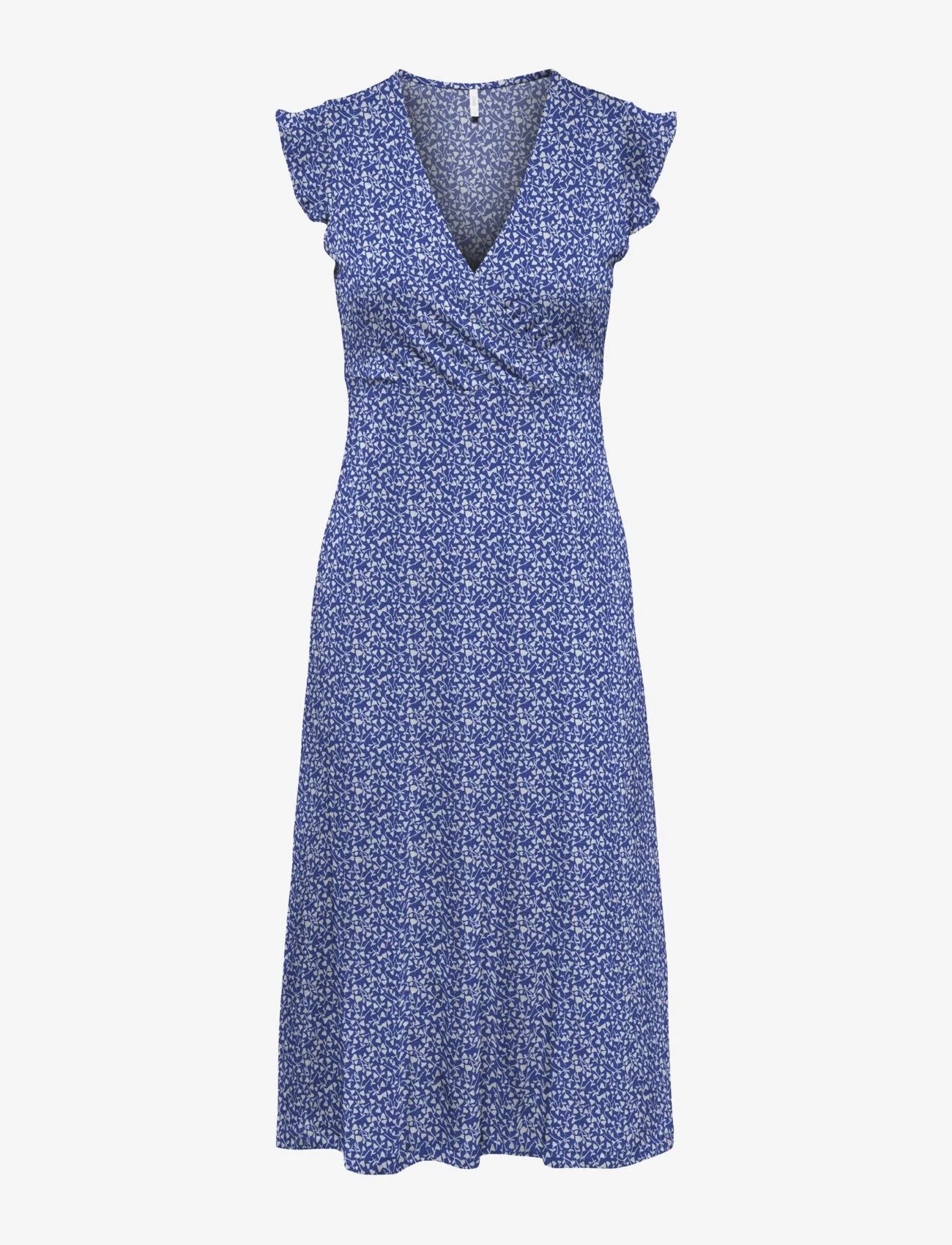 ONLY - ONLMAY LIFE S/L WRAP MIDI DRESS JRS NOOS - midi jurken - dazzling blue - 0