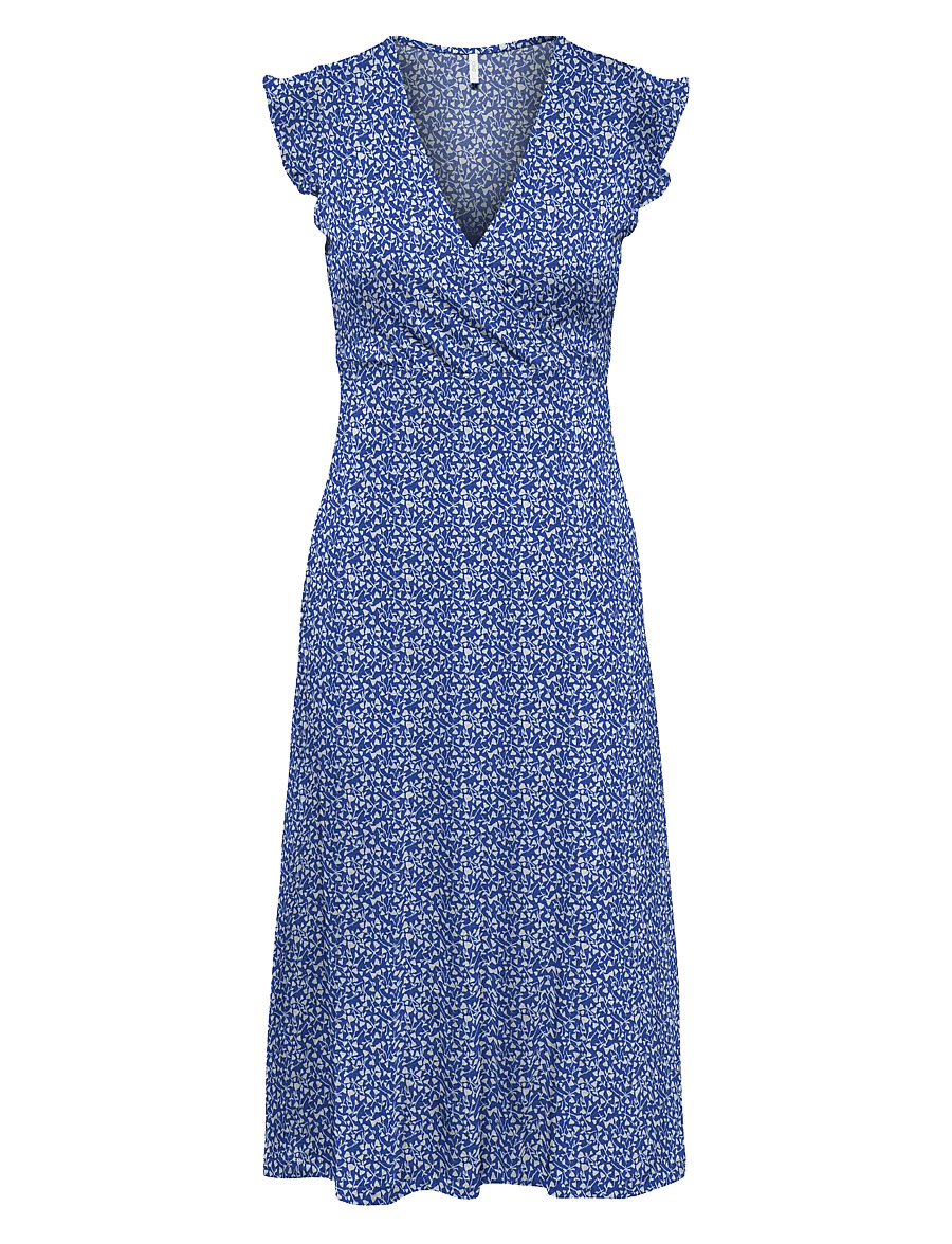 ONLY - ONLMAY LIFE S/L WRAP MIDI DRESS JRS - suvekleidid - dazzling blue - 1