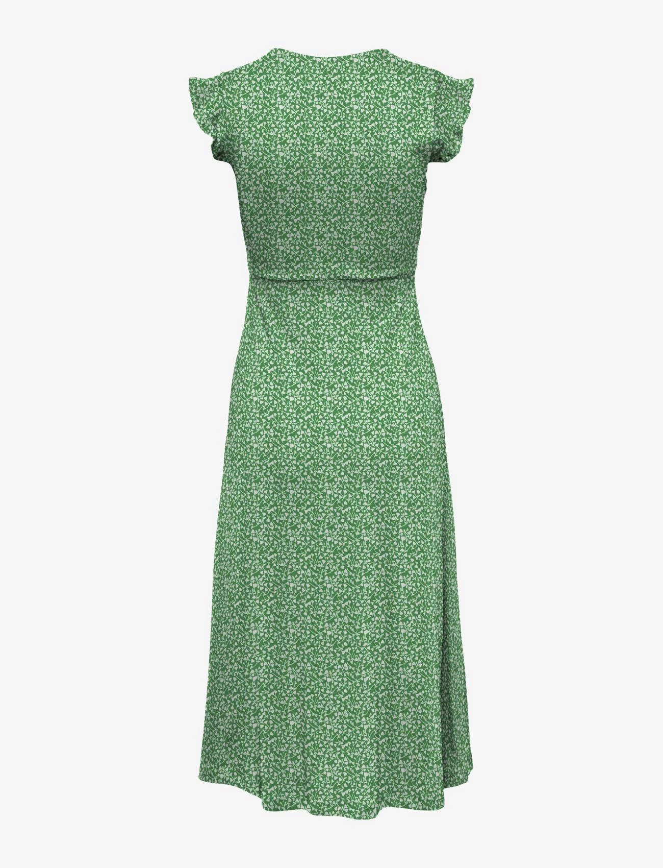 ONLY - ONLMAY LIFE S/L WRAP MIDI DRESS JRS - sommerkleider - green bee - 2