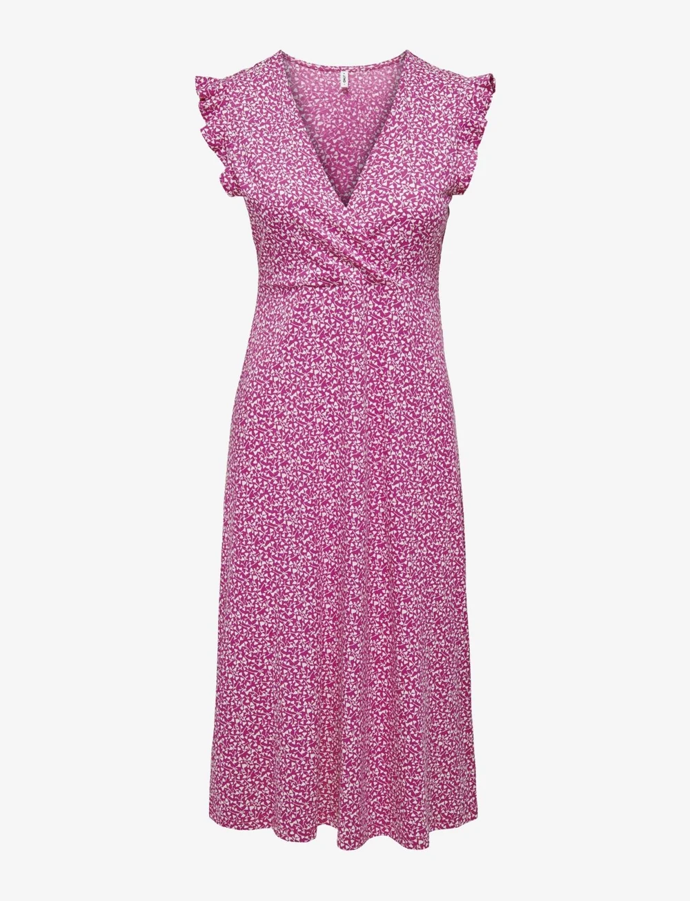 ONLY - ONLMAY LIFE S/L WRAP MIDI DRESS JRS - sommerkjoler - raspberry rose - 1