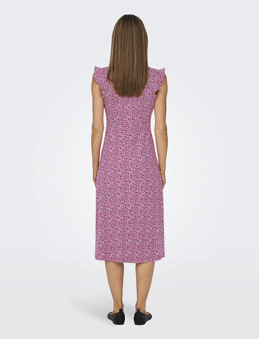 ONLY - ONLMAY LIFE S/L WRAP MIDI DRESS JRS - suvekleidid - raspberry rose - 3