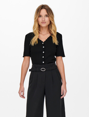 ONLY - ONLLAILA S/S BUTTON TOP JRS - lowest prices - black - 1