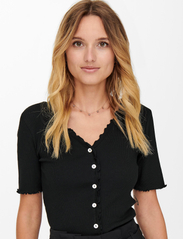 ONLY - ONLLAILA S/S BUTTON TOP JRS - lowest prices - black - 4