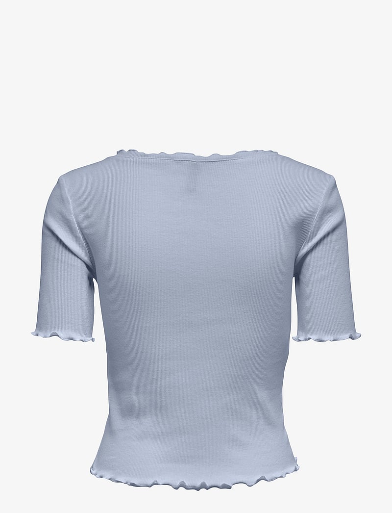 ONLY - ONLLAILA S/S BUTTON TOP JRS - crop tops - soft chambray - 2