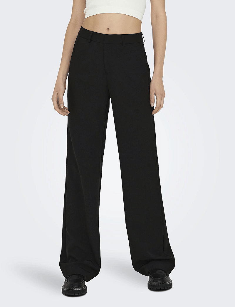 ONLY - ONLBERRY HW WIDE PANT TLR NOOS - kostymbyxor - black - 0