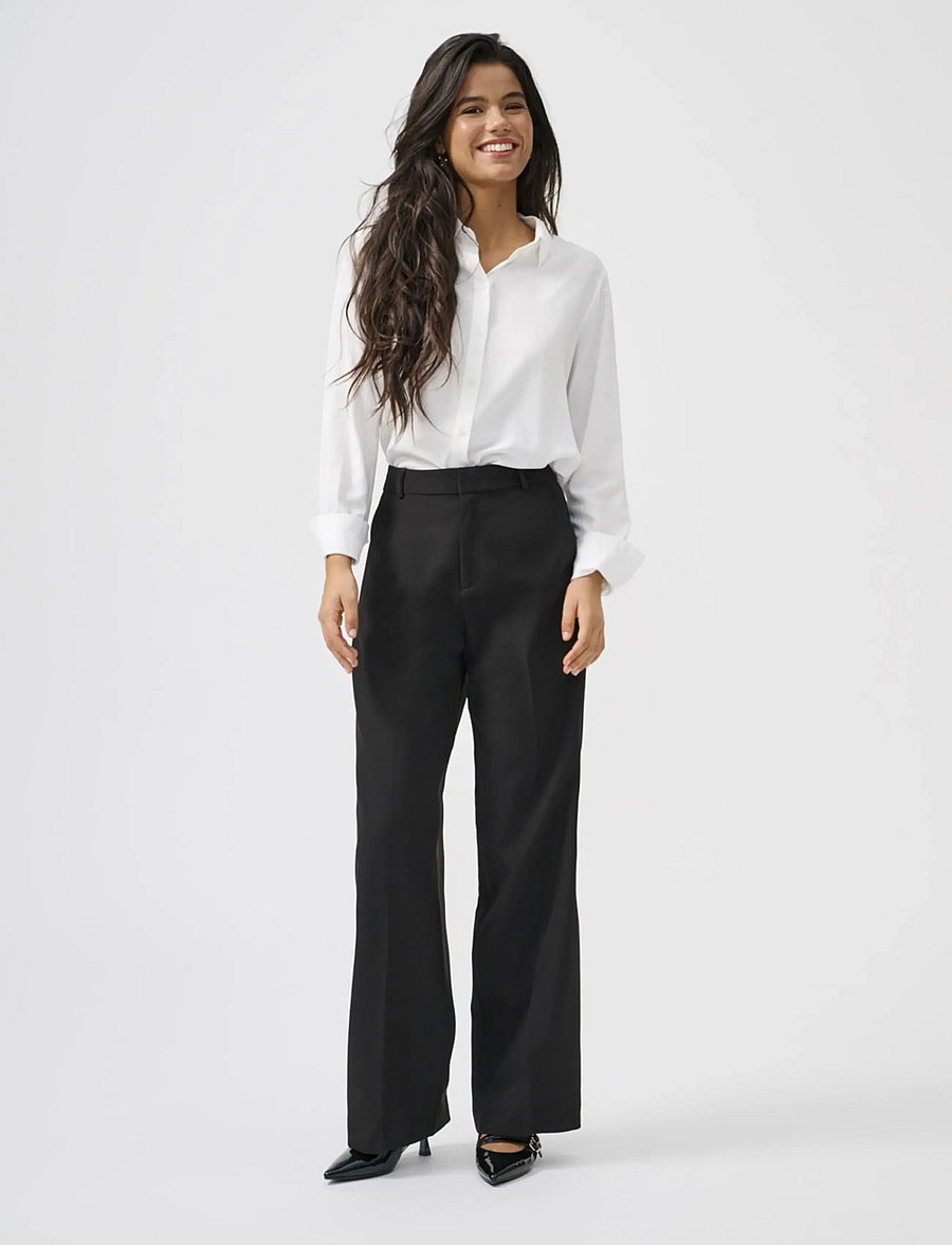 ONLY - ONLBERRY LIFE HW WIDE PANT TLR NOOS - black - 0