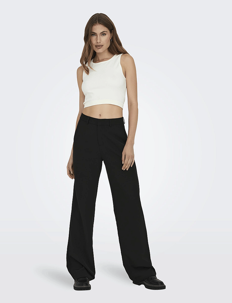 ONLY - ONLBERRY HW WIDE PANT TLR NOOS - kostymbyxor - black - 4