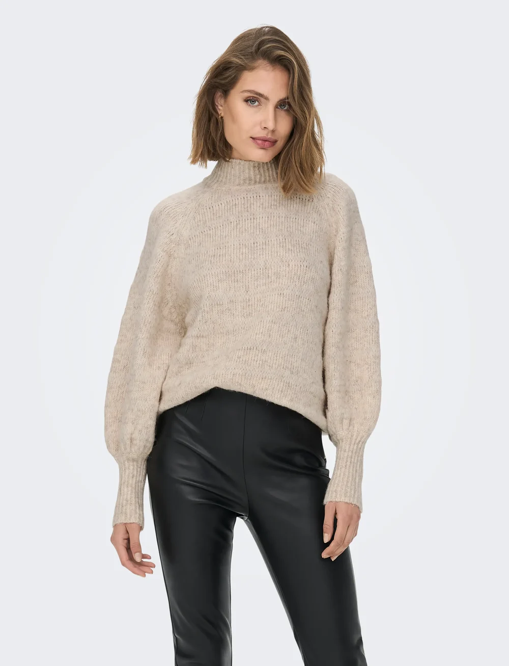 ONLY - ONLCELINA LS HIGH PULLOVER KNT NOOS - pullover - birch - 0
