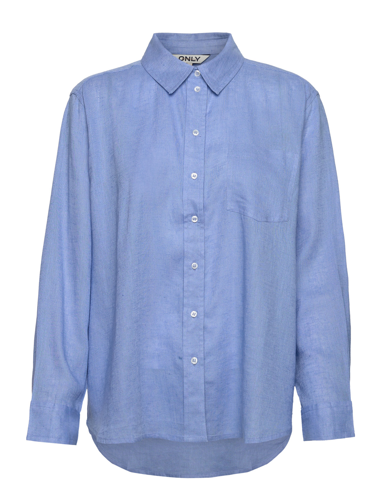 ONLY - ONLTOKYO L/S LINEN BLEND SHIRT PNT NOOS - linneskjortor - azurine - 1