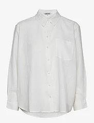 ONLY - ONLTOKYO L/S LINEN BLEND SHIRT PNT NOOS - koszule lniane - bright white - 0