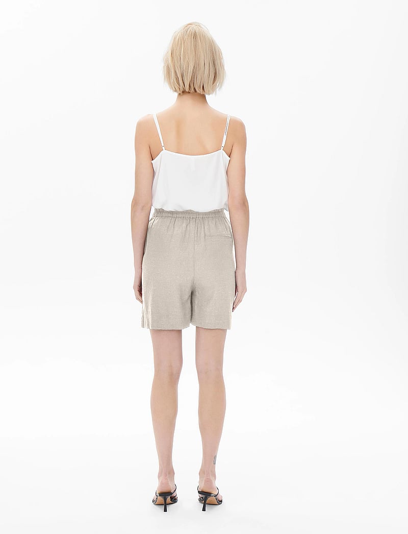 ONLY - ONLTOKYO LIFE HW LIN BL SHORTS PNT NOOS - leinen-shorts - moonbeam - 3