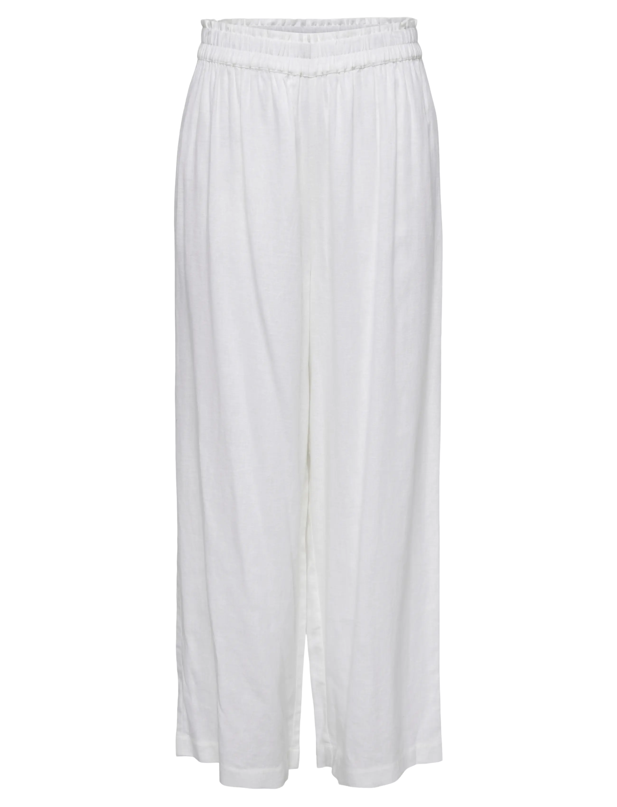 ONLY ONLTOKYO LIFE HW LINEN BLEND PNT NOOS - Hosen - BRIGHT WHITE / white