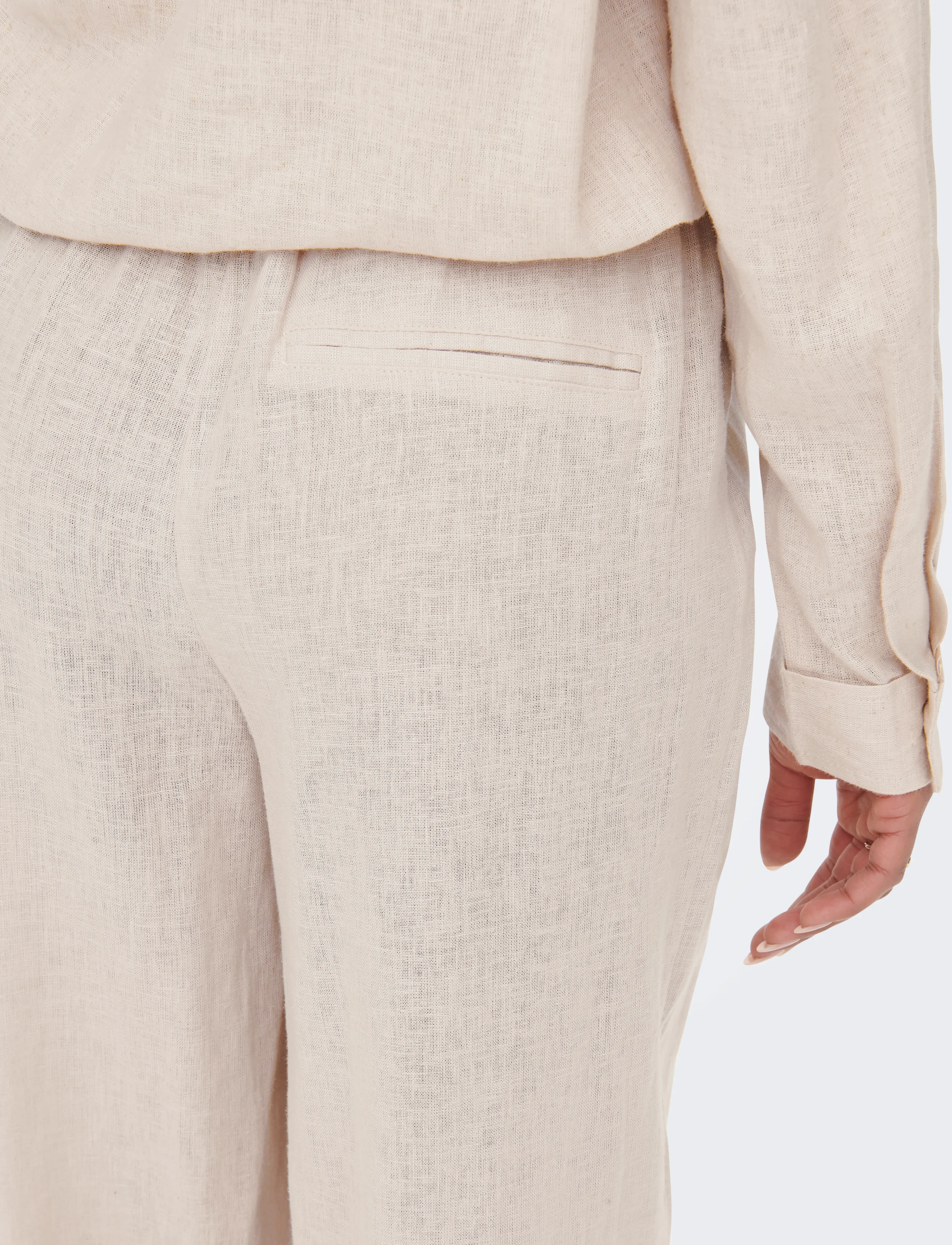 ONLY - ONLTOKYO LIFE HW LINEN BLEND PNT NOOS - leinenhosen - moonbeam - 5