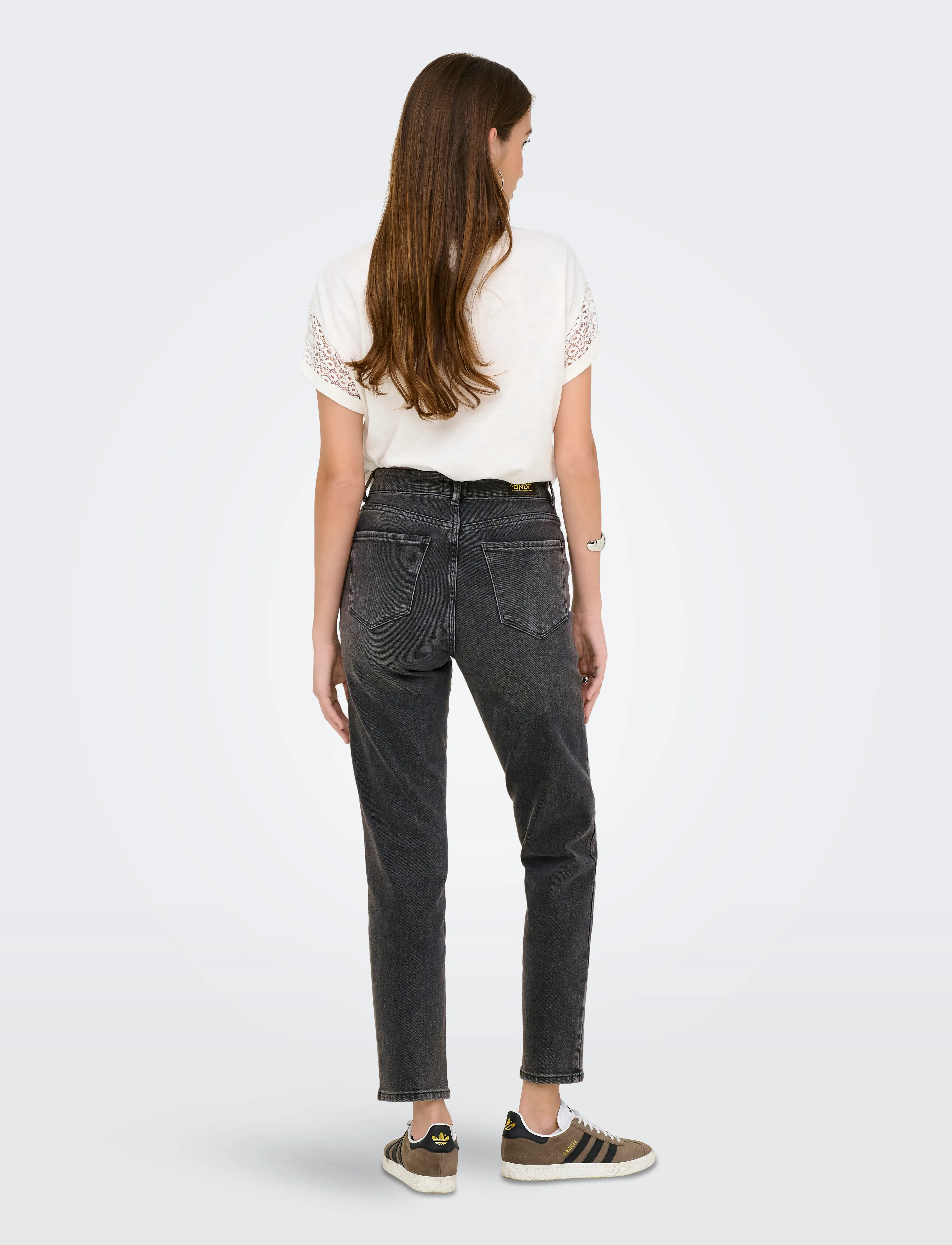 ONLY - ONLEMILY STRETCH HW ST AK DNM CRO614NOOS - raka jeans - dark grey denim - 3