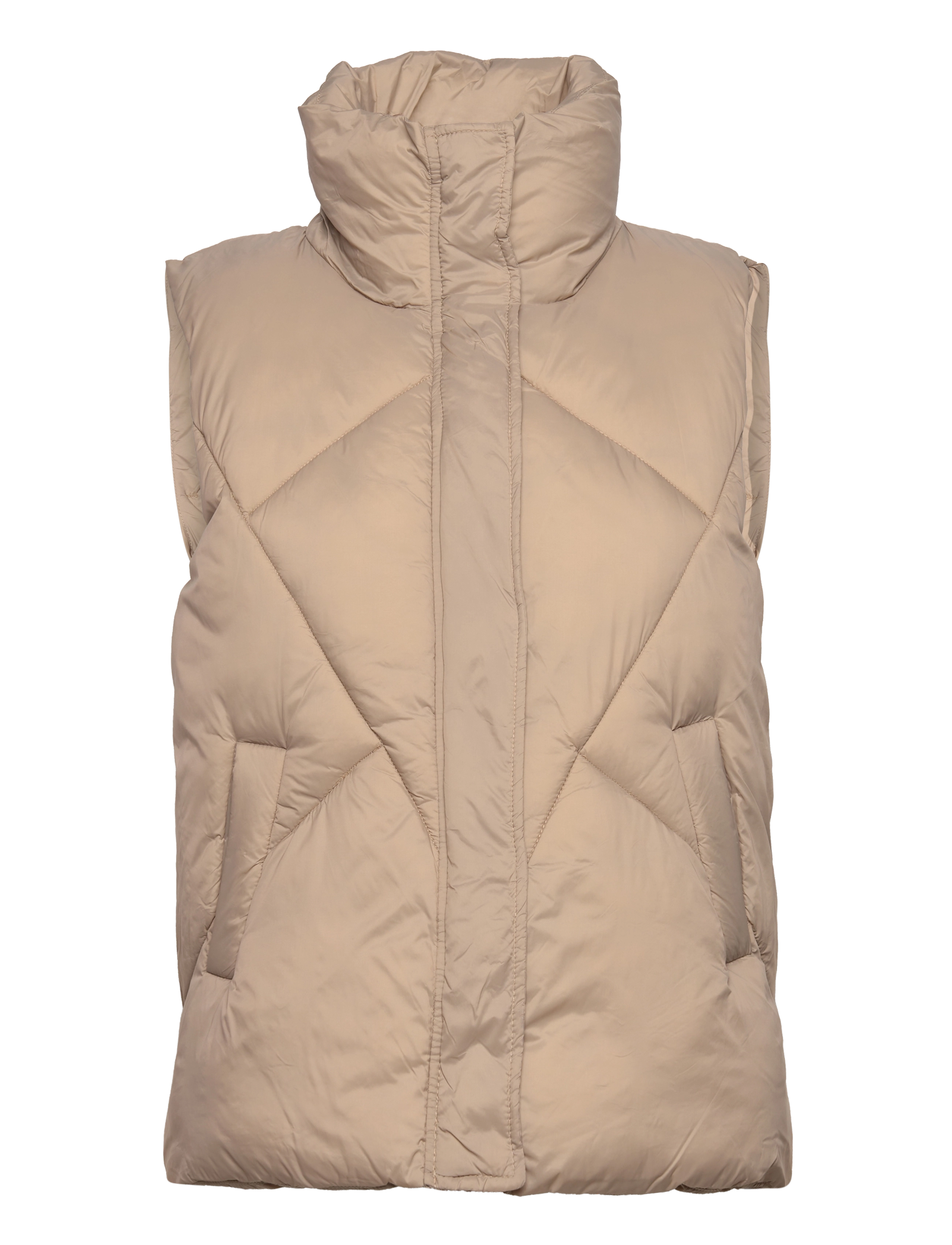 ONLY ONLPALMA PUFFER WAISTCOAT CC OTW - Västar - SILVER MINK / brown