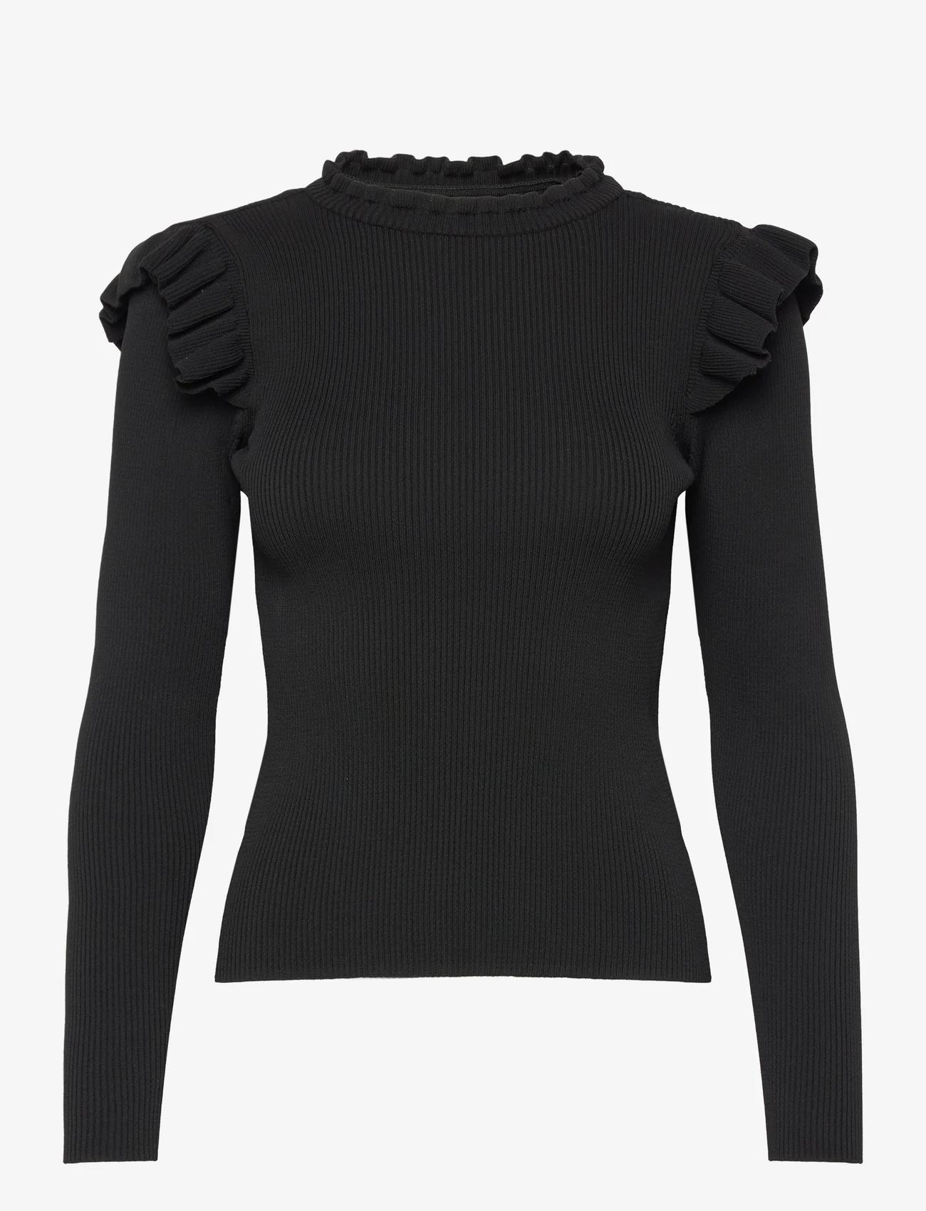 ONLY - ONLSIA SALLY RUFFLE LS PULLOVER KNT - lowest prices - black - 0