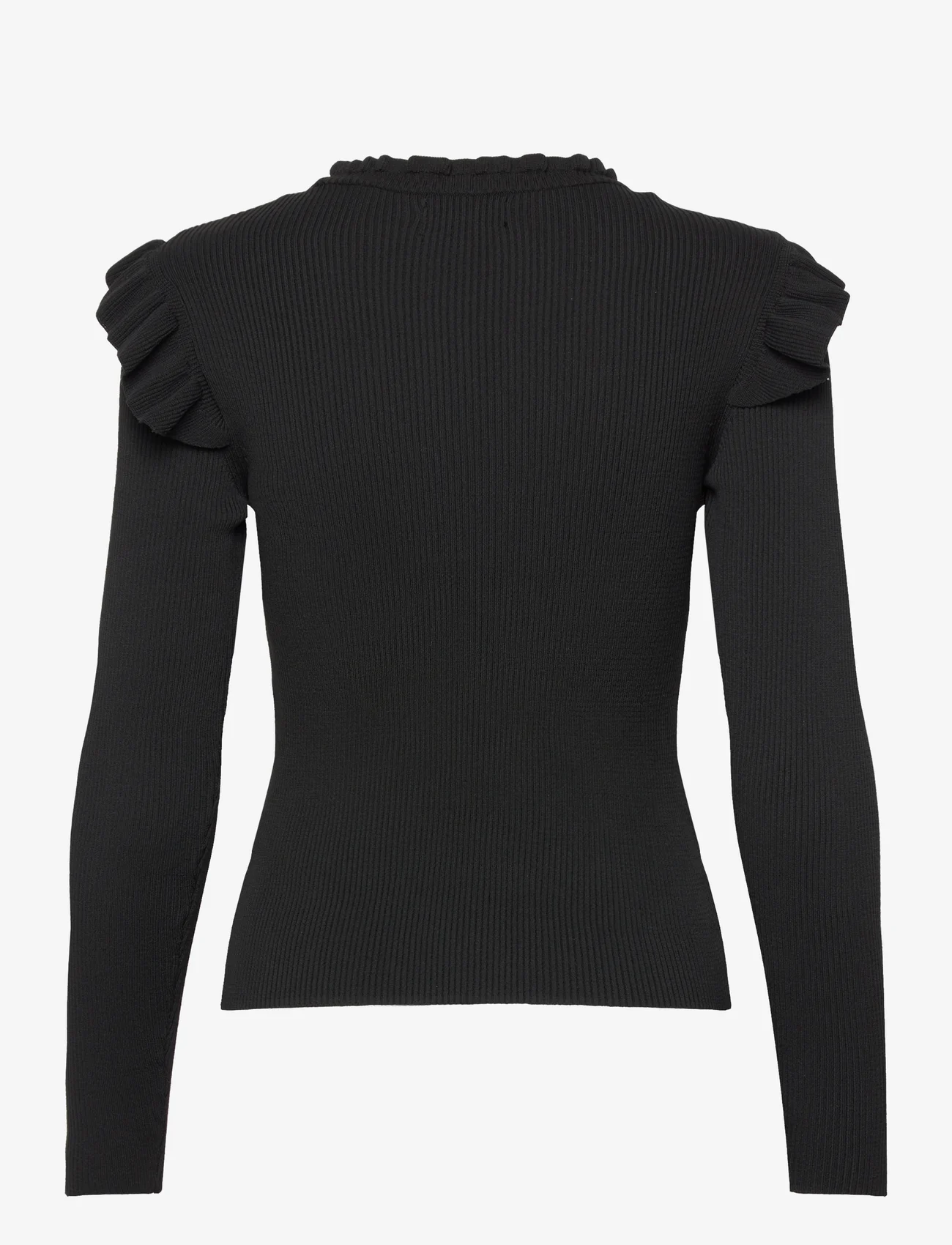 ONLY - ONLSIA SALLY RUFFLE LS PULLOVER KNT - lowest prices - black - 1