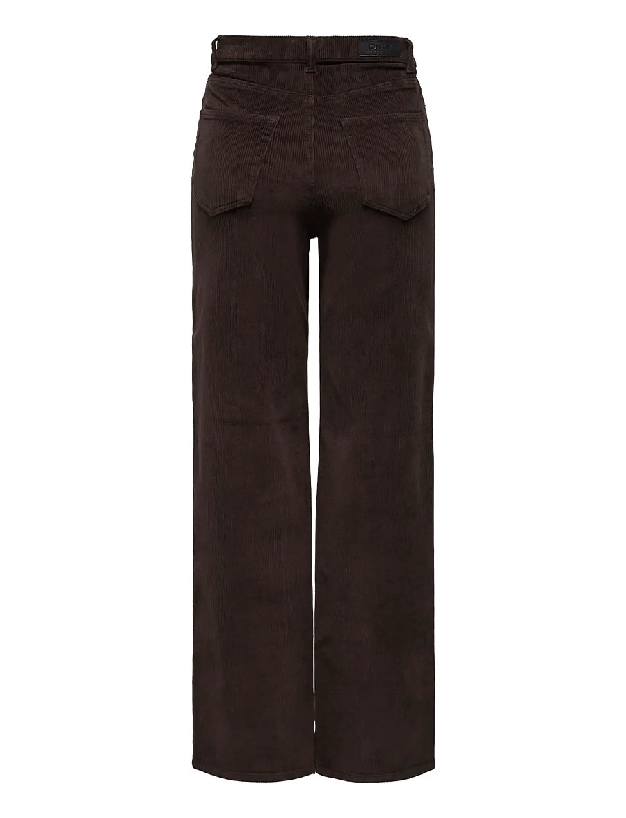 ONLY - ONLHOPE GLOBAL HW WIDE CORD PNT NOOS - hosen mit weitem bein - black coffee - 2