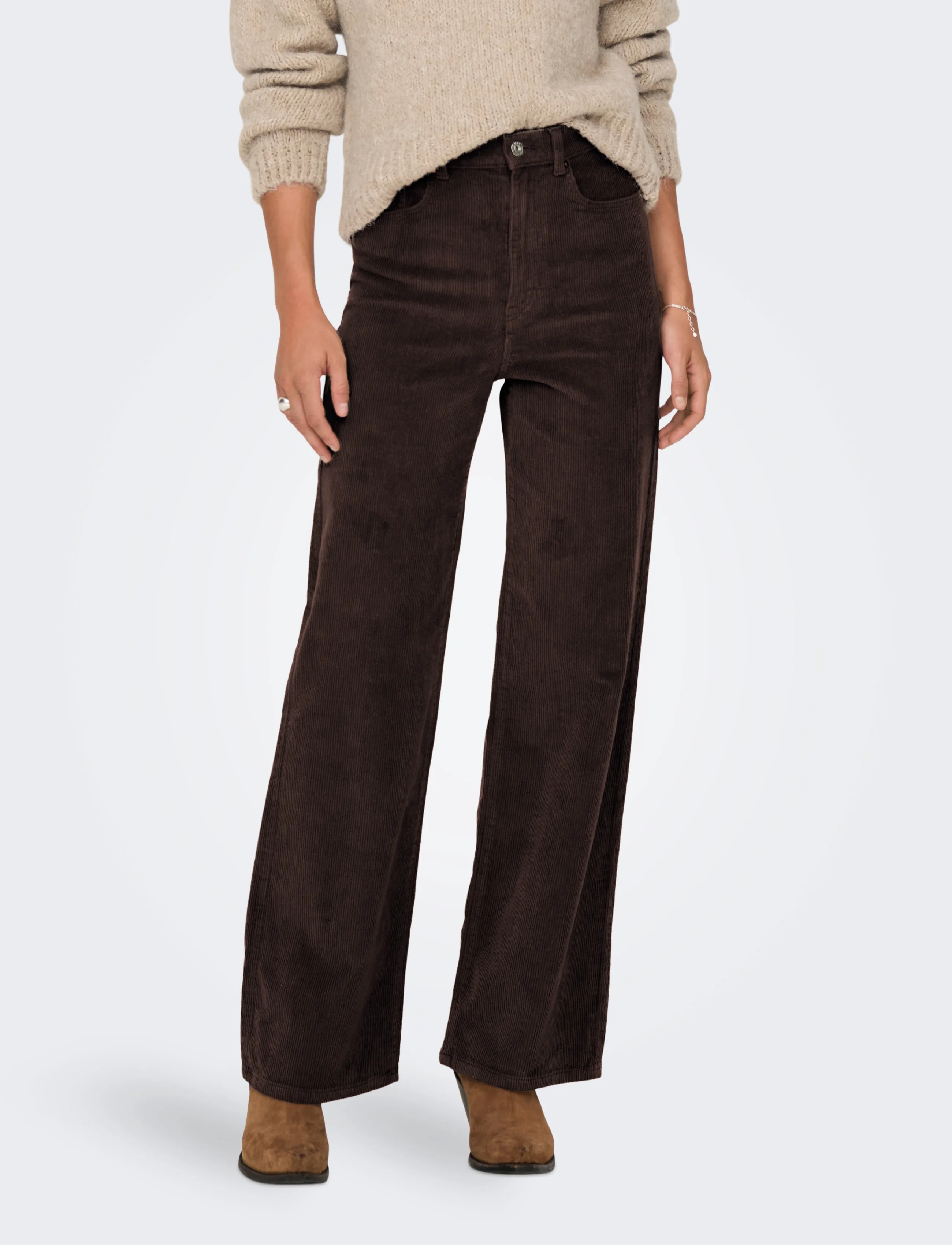 ONLY ONLHOPE GLOBAL HW WIDE CORD PNT NOOS - New arrivals - BLACK COFFEE / brown