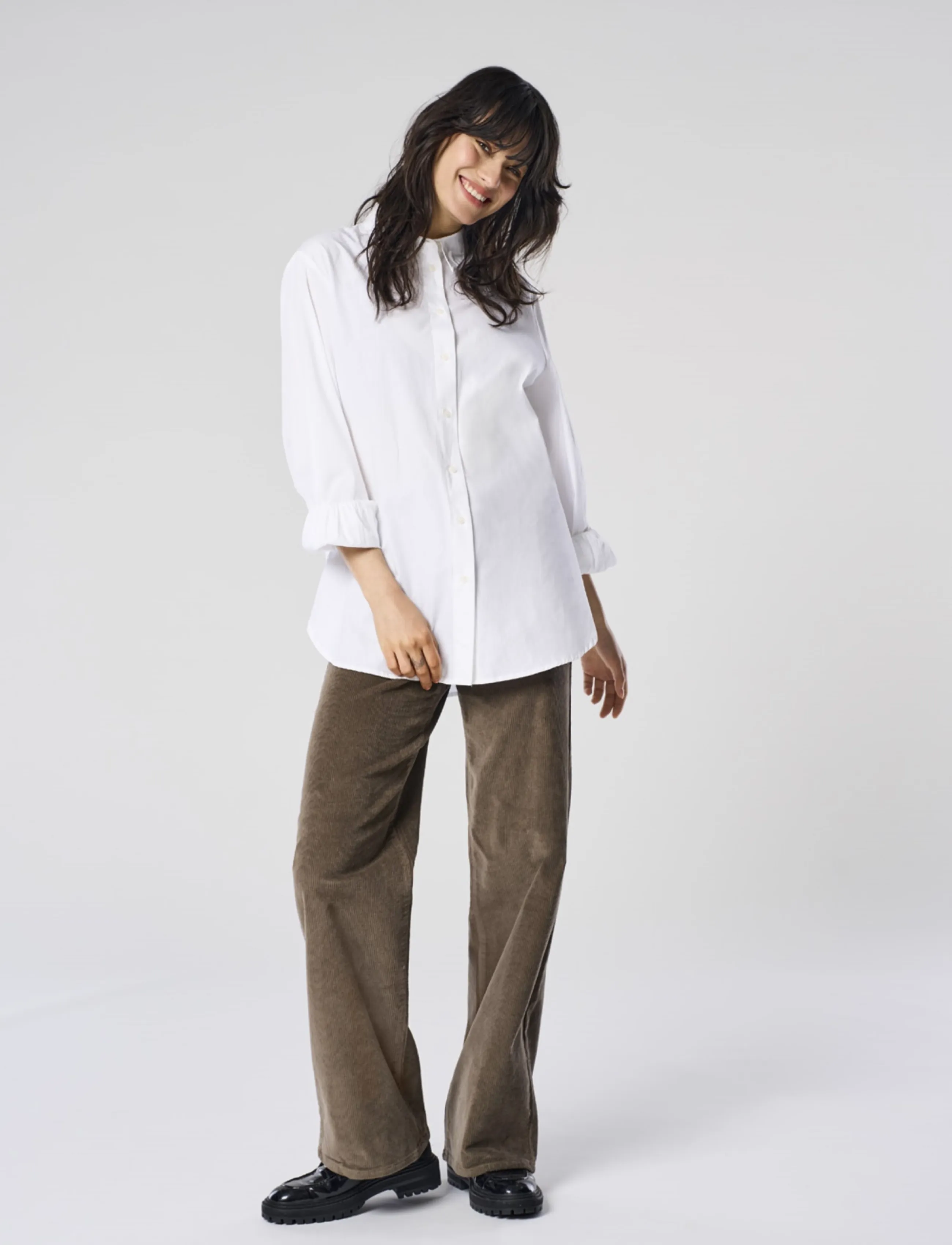 ONLY ONLHOPE GLOBAL HW WIDE CORD PNT NOOS - ONLY - MOREL / khaki/green