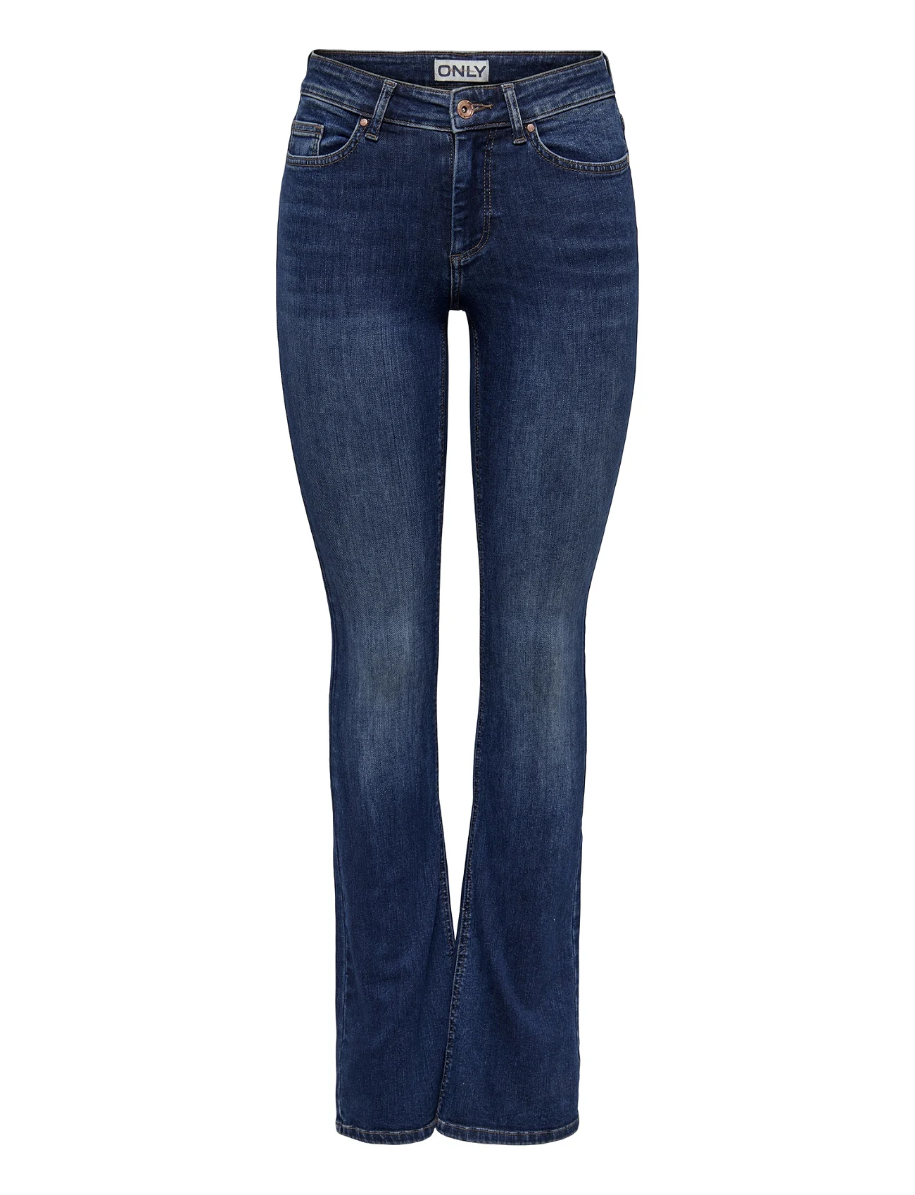 ONLY - ONLBLUSH MID FLARED DNM TAI021 NOOS - utsvängda jeans - dark blue denim - 0