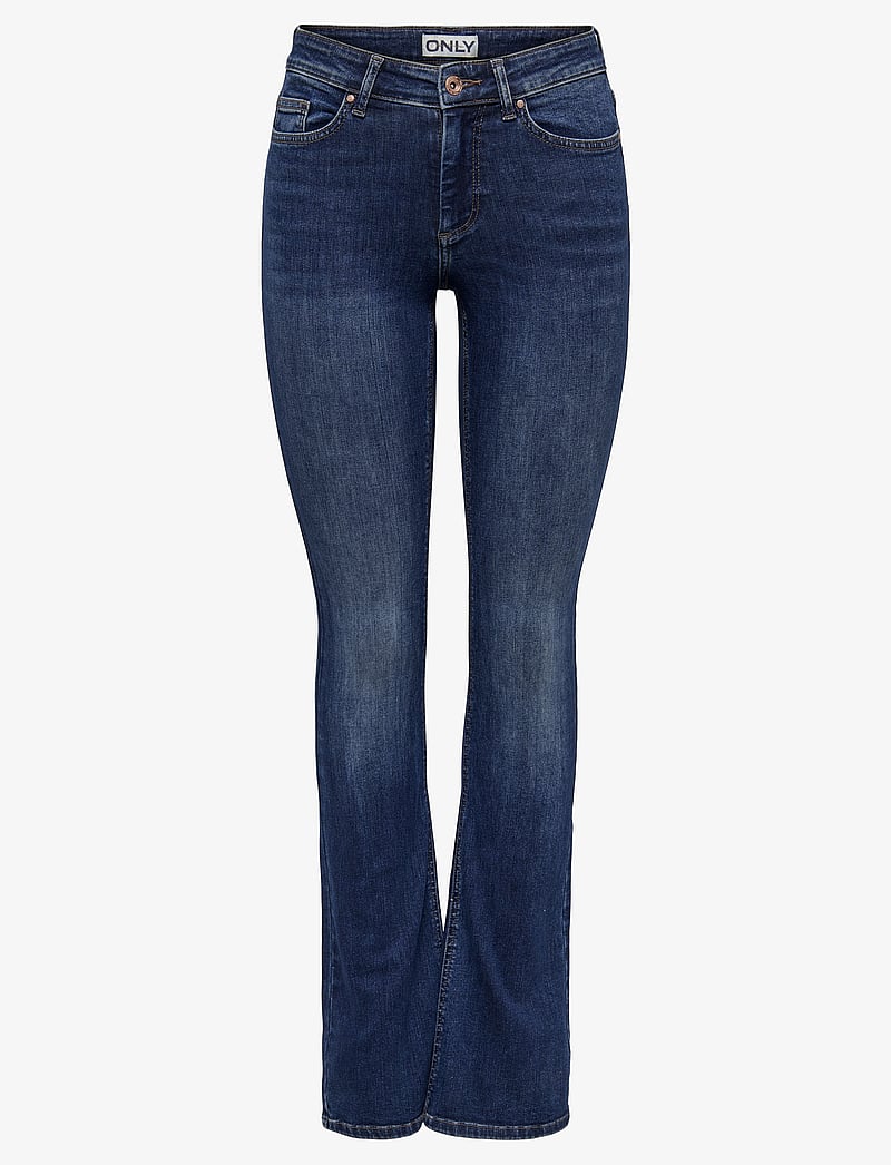 ONLY - ONLBLUSH MID FLARED DNM TAI021 NOOS - schlaghosen - dark blue denim - 1