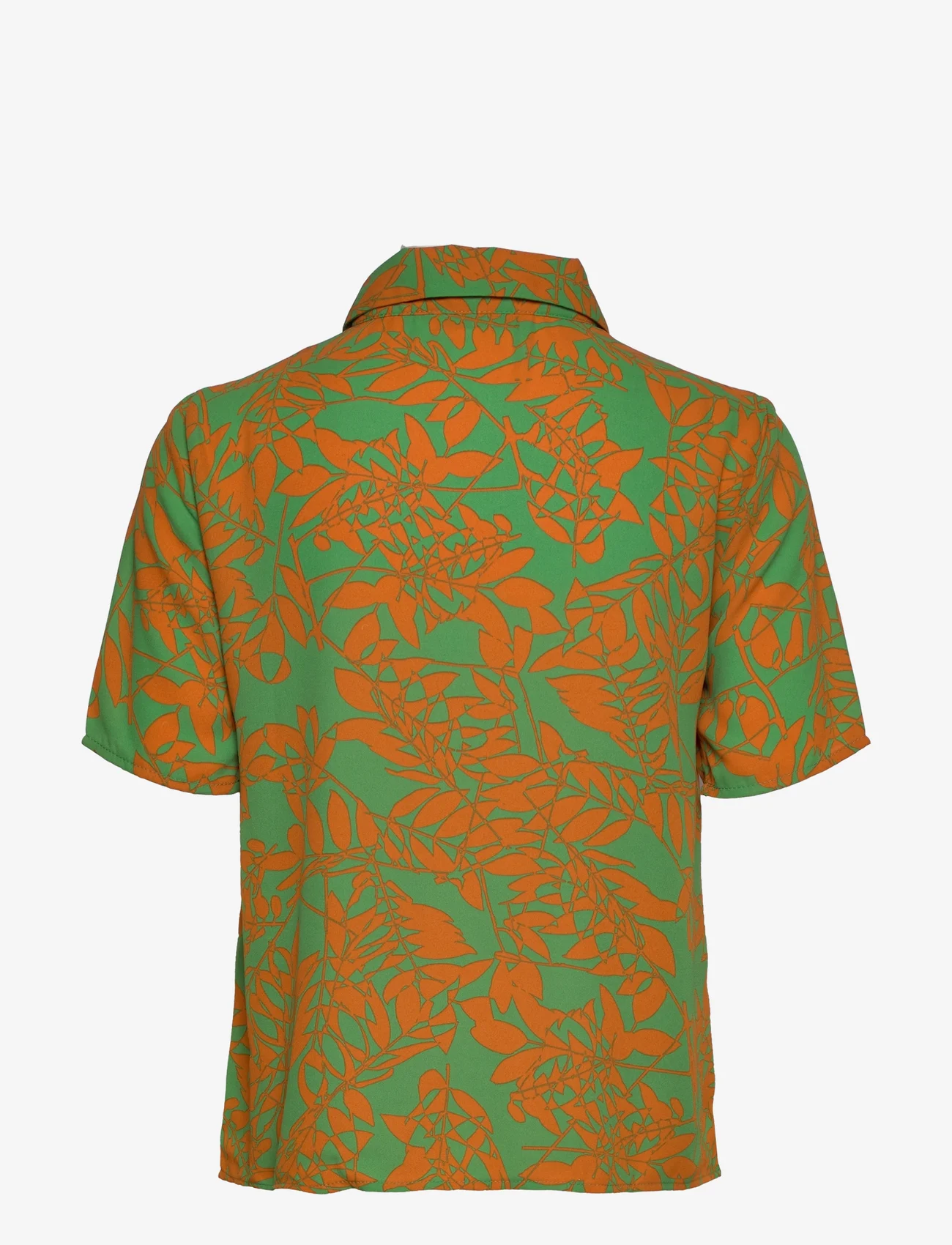 ONLY - ONLALMA LIFE POLY S/S BRENDA SHIRT  AOP - kortärmade skjortor - vibrant green - 1