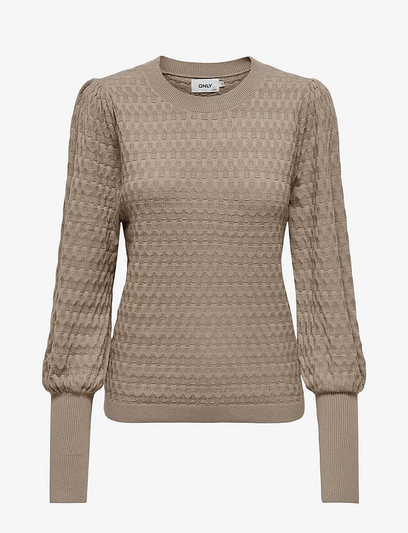 ONLY - ONLFAYE LIFE L/S PULLOVER KNT NOOS - stickade tröjor - silver mink - 1