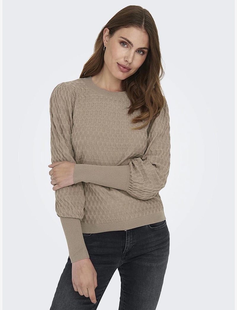 ONLY - ONLFAYE LIFE L/S PULLOVER KNT NOOS - stickade tröjor - silver mink - 5