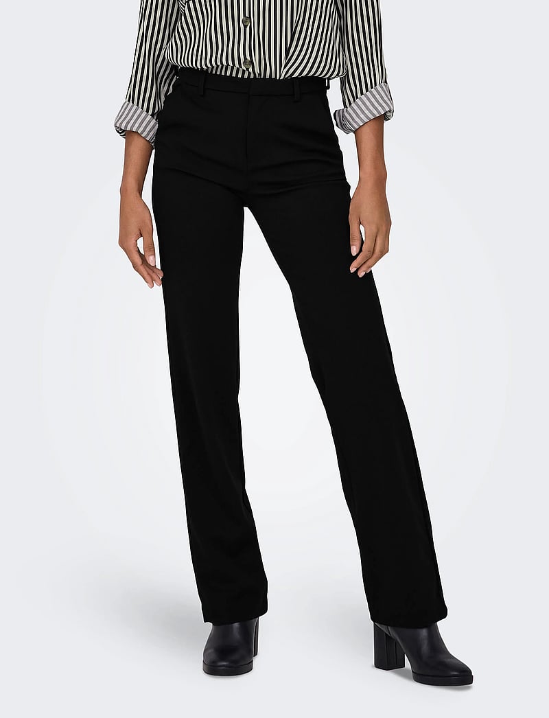 ONLY - ONLRAFFY-YO MID STR PANT PNT NOOS - straight leg hosen - black - 0