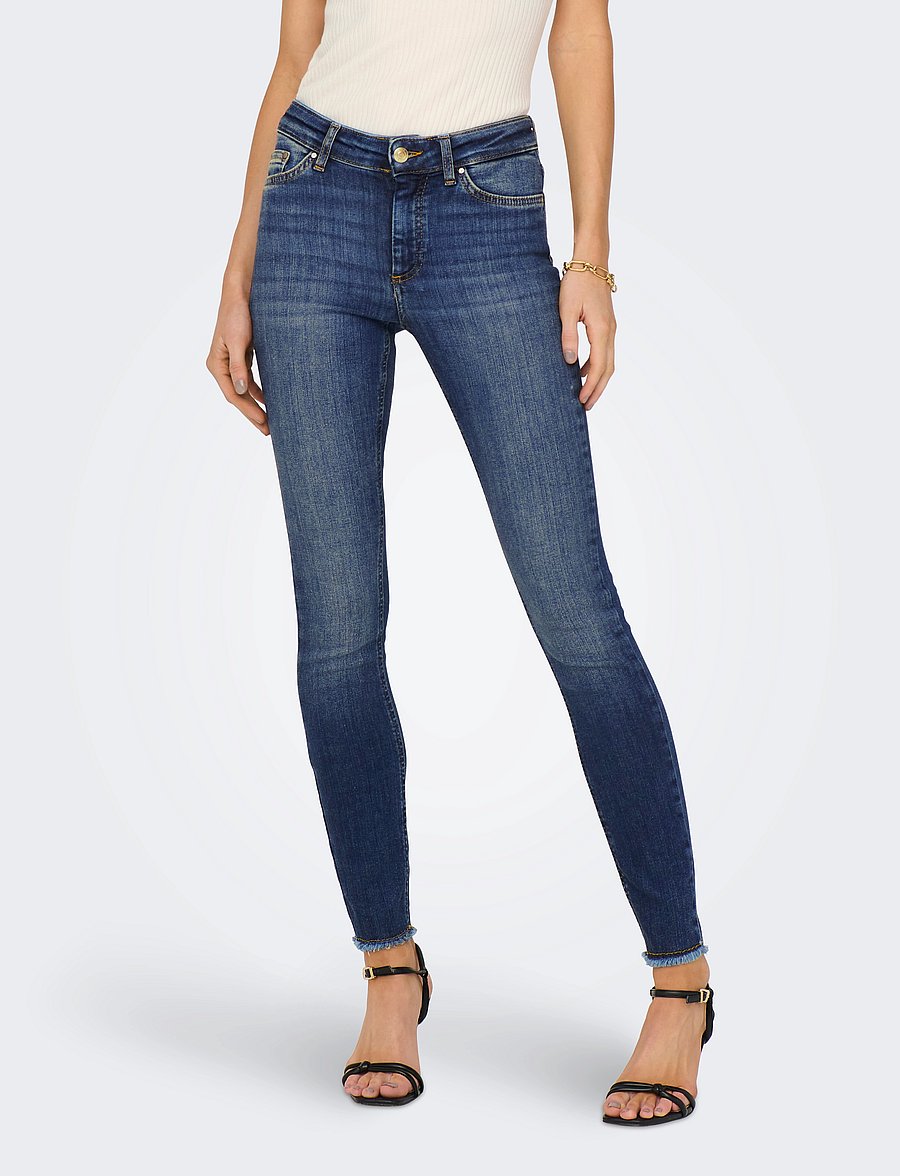 ONLY - ONLBLUSH MID SK ANK RW DNM REA194 NOOS - skinny jeans - medium blue denim - 0
